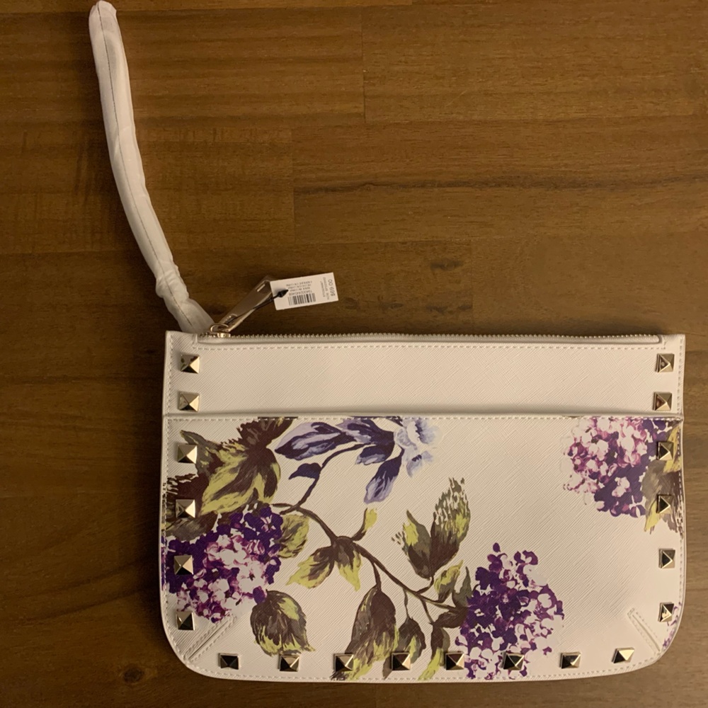 White House Black Market Hydrangea Pouch